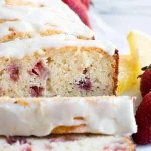 Lemon and Strawberry Loaf cake 