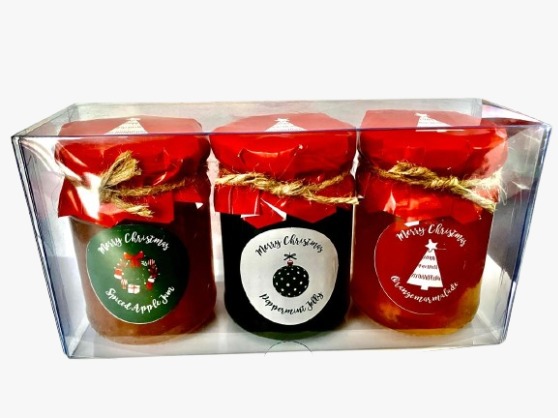 Christmas Jam ( 3 in 1 ) (Peppermint Jelly ,Orange Marmalade,Spiced Apple Jams)