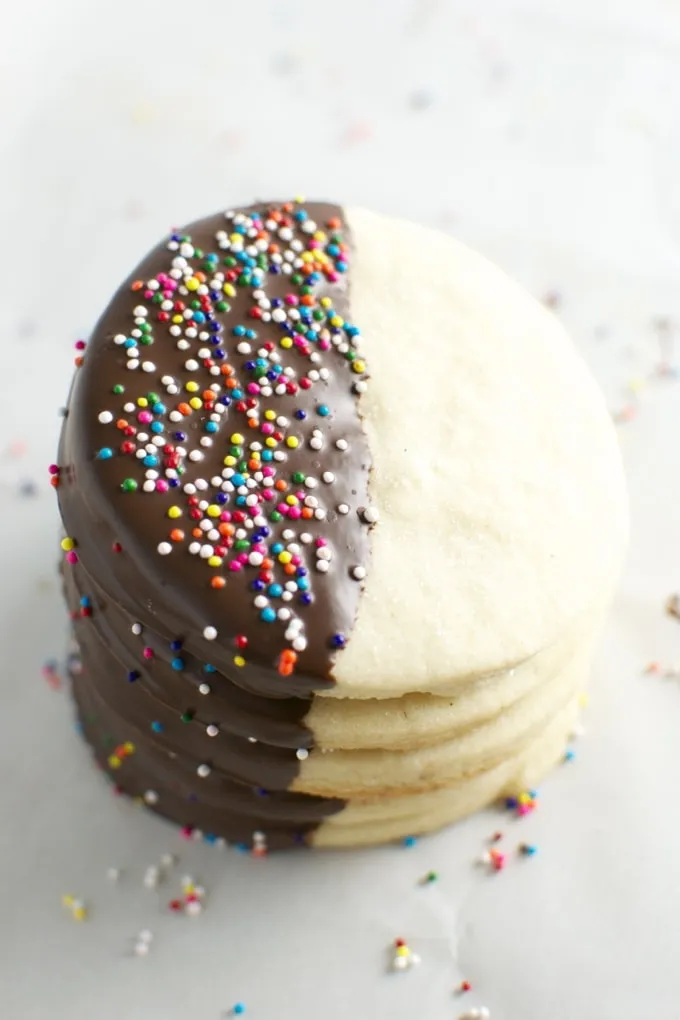 Chocolate Coated Sugar Cookies