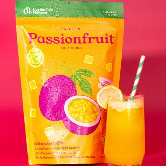 [Ceylon Isle Harvest] Frozen Passion Fruit Pulp Cubes | Ready-to-Blend |