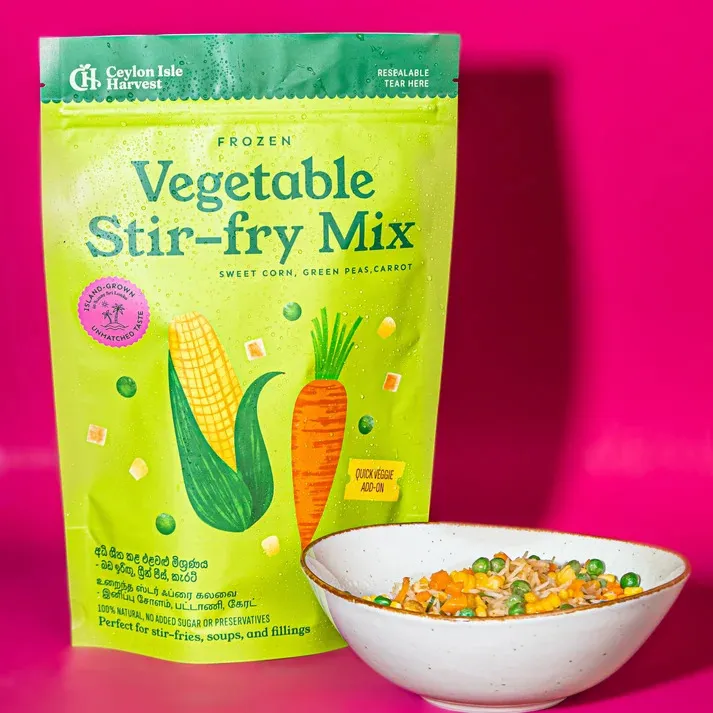 [Ceylon Isle Harvest] Frozen Vegetable Stir Fry Mix | Carrot, Sweetcorn & Green Peas |